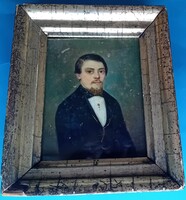 Eduard HROBIL  Karlsruhe : Úri fiatalember  mini portréja 1847 évi