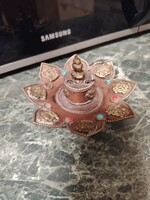 Lótusz virág alakú rèz füstölő tartó