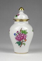 1Y234 Régi eton mintás Herendi porcelán mini urnaváza díszváza 9 cm
