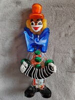 MURANOI ÜVEG BOHÓC /32 CM/  HIBÁTLAN