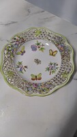 Herendi  porcelán viktória mintás áttört tál