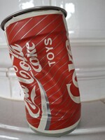 Játék, CoCa Cola táncoló doboz, piros fehér betűkkel 12 cm magas, működőképes, elemmel.