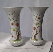 Hollóházi porcelán ritka vázák párban