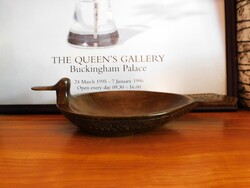 Fából faragott kacsa alakú tál/kínáló 33.5 cm