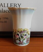 Hutchenreuther madárkás váza Ole Winther designer December dekorjával