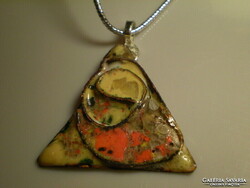 VÉGKIÁRUSITÁS,ÉKSZERTÜZZOMÁNC nagy EGYEDI nyakék 5cm