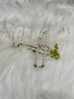 Retro üveg karácsonyfadísz,gablonz repűlő