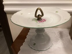 Herendi Tertia őszirózsa mintás   talpas kínáló / asztalközép