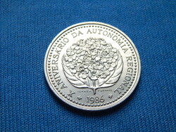 Azori szigetek   100 Escudos  1986   Ritka 750.000 db  KM#45