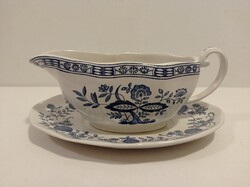 Enoch Wedgwood Blue Onion / kék hagymás Angol szószos fajansz kínáló