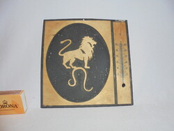 Retro fali hőmérő oroszlán dekorral
