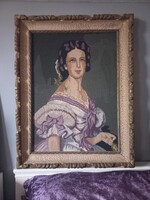 Györgyi Giergl Alajos: Deák Szidónia arcképe (gobelin)