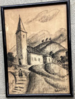 Ismeretlen magyar festő: Templom