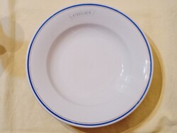 Tányér 05 - Zsolnay Utasellátó mélytányér porcelán retro
