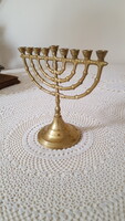 Menóra,judaika 9 ágú réz gyertyatartó