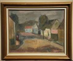 (N) Szűcs János (1917-1995) : Falusi utcán