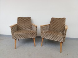 Retro fotel bútor 2 darab fa karfás kárpitozott szék karosszék felújításra előkészítve 609 5678