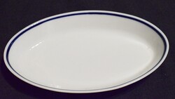 Alföldi retro kék csíkos porcelán tál , kínáló 25,5 x 15,5 x 3,5 cm