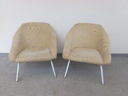 Retro fotel bútor kárpitozott vas lábú Köln fotel szék 2 darab 606 5685