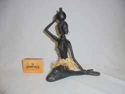 Art deco kerámia néger nő korsóval