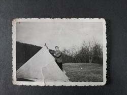 Régi fotó János hegy 1943 - sátrazás a szabadban
