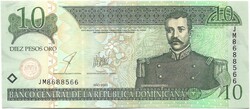 10 peso pesos oro 2003 Dominika UNC 2.