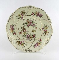 1Y236 Nagyméretű vajszínű pillangós Zsolnay porcelán falitál 30.5 cm