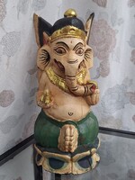Ganesha, Ganesa szobor fából, 33,5 cm