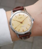Nivrel Jumbo német, mechanikus vintage nagyméretű karóra - Tiktakwatch szervizkártyával, garanciával