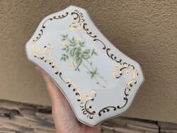 Hollóházi aranyozott bonbonier, doboz, ékszertartó, hibátlan