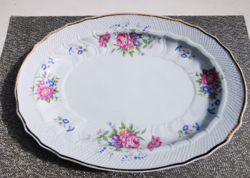 HOLLÓHÁZI RÓZSÁS HAJNALKA MINTÁS KÍNÁLÓ TÁL, 27x36 cm