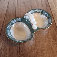 Zsolnay zöld Pompadour mintás sótartó