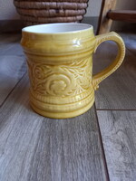 Csodaszép Gránit majolika korsó (11,5x10,5x14,5 cm)