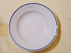 Tányér 02 - Zsolnay Utasellátó mélytányér porcelán retro