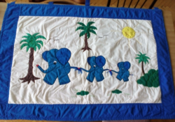 Patchwork elefánt mintás falvédő