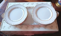 Zsolnay Stafír–tollazott szendvicses készlet – eredeti dobozával, 8 kistányérral