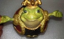 Retro minőségi Katherines kollekció Roly Poly bolond béka fenyőfadísz dísz BESZEREZHETETLEN