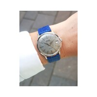 Technos acélt tokos, svájci, vintage automata óra - Tiktakwatch szervizkártyával, garanciával