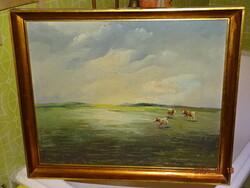 TIHANYI JÁNOS LAJOS (1892-1958) :HORTOBÁGY (PUSZTAI FÉNYEK)