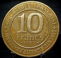 Franciaország 10 frank, 1987 1000 éves a Capeting-dinasztia C13E5