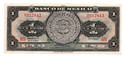 Mexikó 1 Peso Bankjegy 1967 P59j