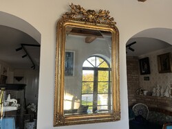Eredeti állapotú biedermeier tükör felépítménnyel