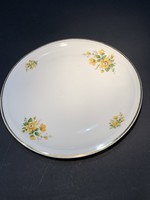 Zsolnay sárgarózsás virágos tál