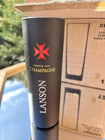 Lanson Champagne fekete üvegpohár készlet – 12 db hi-ball pohár máltai kereszttel