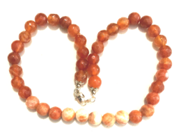 Csodás fazettált Tűzachát nyakék