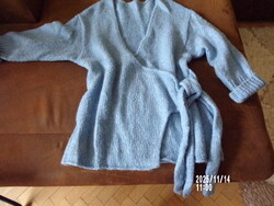 Csodás acélkék gyapjú kardigán- vadonatúj