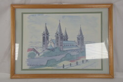 Szávay Eníd - Pécs 2002 - kortárs akvarell