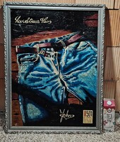 Design festmény Levis 501 olaj ALKUDHATÓ