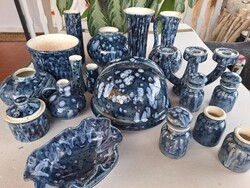 Lebenshilfe kerámia dísztárgyak, vázák, vajtartó