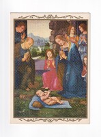 KV:48 Nagyméretű Karácsonyi vallásos szétnyítható képeslap